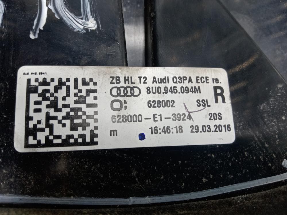 Фонарь задний правый к Audi Q3 8U (15-18)