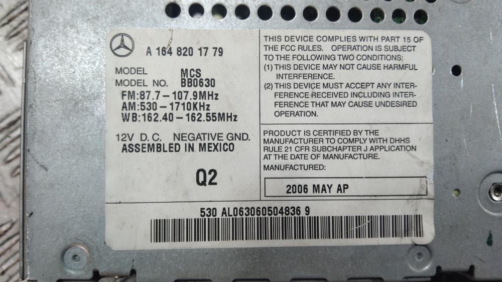 Магнитола к Mercedes GL X164 (06-09)